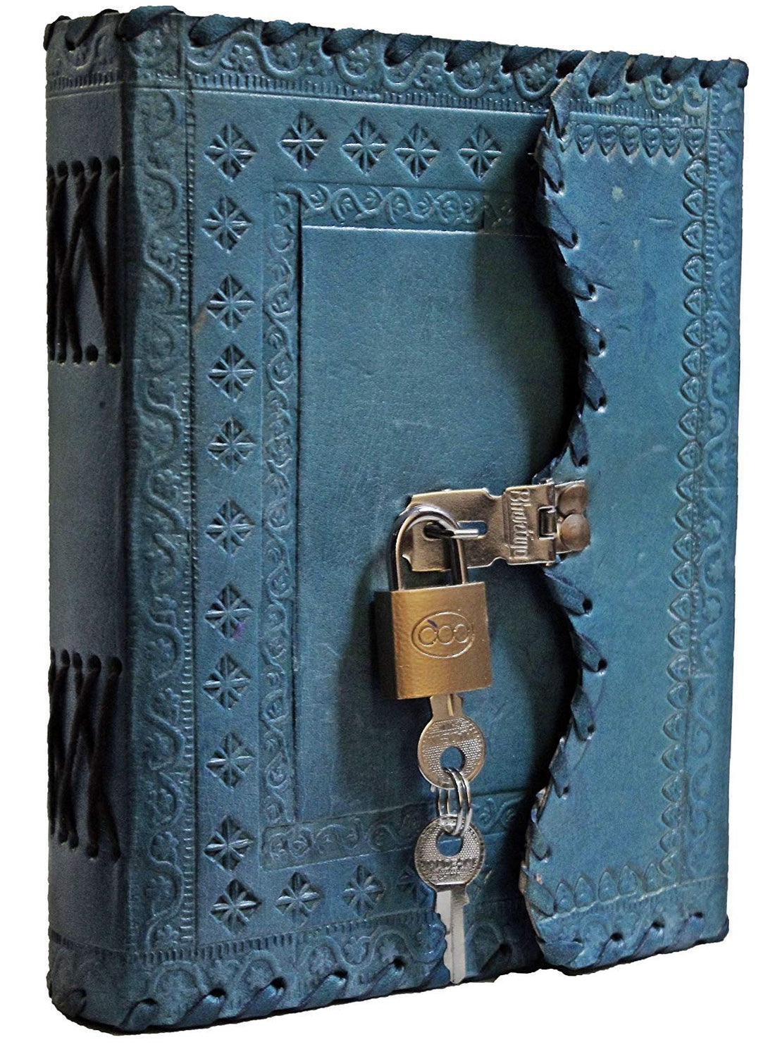 TUZECH Leather Journal for Men and Women Leather Diary to Write Poems,Sketchbook, Record Keeping Notebook Personal Memoir with Lock and Key - Unlined-Tuzech store
