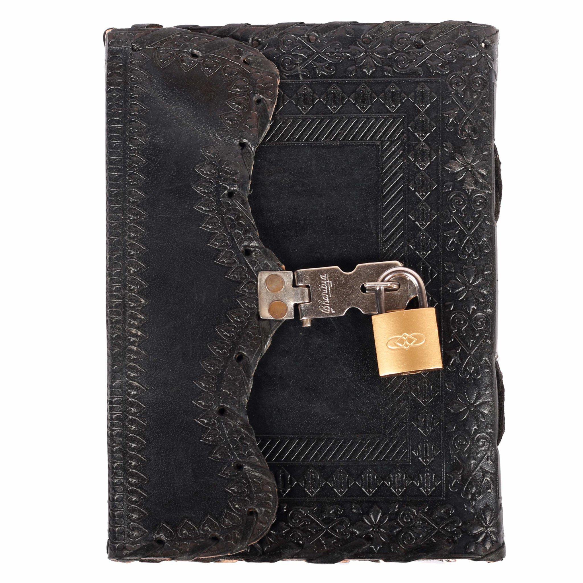 TUZECH Leather Journal for Men and Women Leather Diary to Write Poems,Sketchbook, Record Keeping Notebook Personal Memoir with Lock and Key - Unlined-Tuzech store