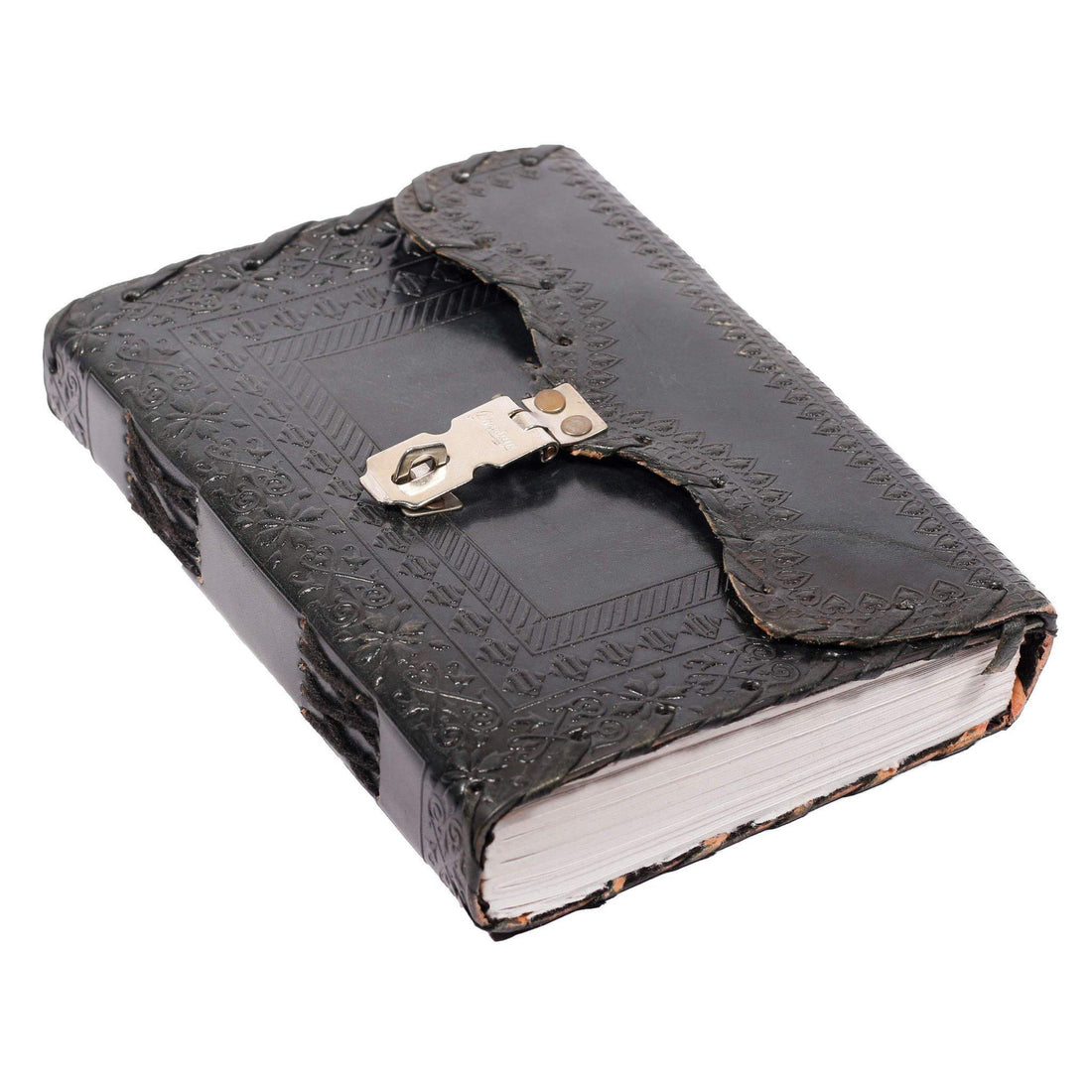 TUZECH Leather Journal for Men and Women Leather Diary to Write Poems,Sketchbook, Record Keeping Notebook Personal Memoir with Lock and Key - Unlined-Tuzech store