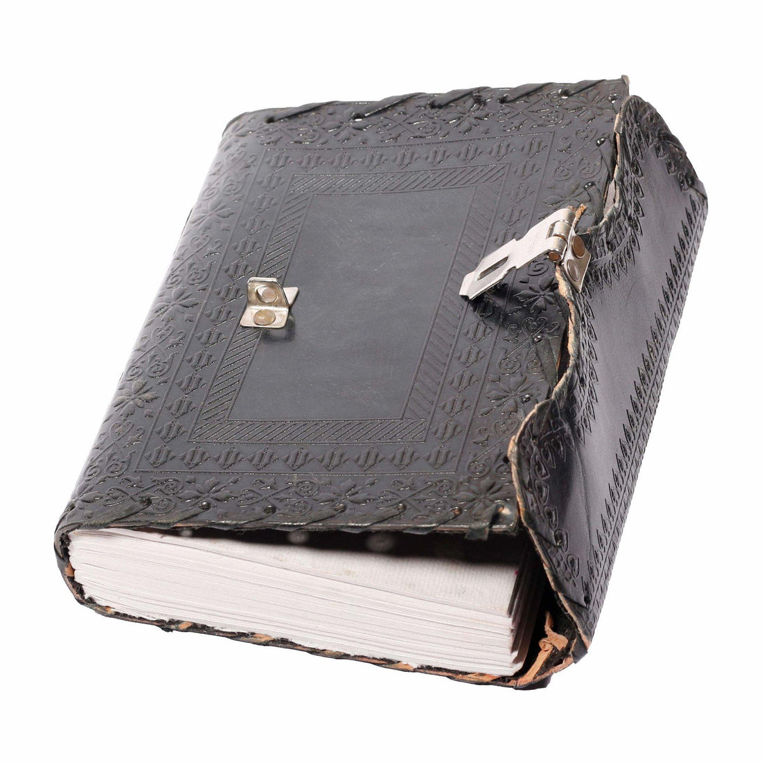 TUZECH Leather Journal for Men and Women Leather Diary to Write Poems,Sketchbook, Record Keeping Notebook Personal Memoir with Lock and Key - Unlined-Tuzech store