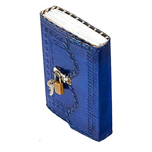 TUZECH Leather Journal for Men and Women Leather Diary to Write Poems,Sketchbook, Record Keeping Notebook Personal Memoir with Lock and Key - Unlined-Tuzech store