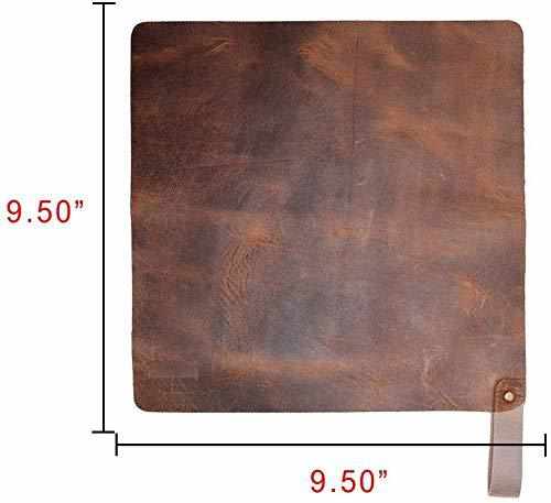 TUZECH Leather Potholder Sheet, Cookware Kitchen & Bakery Supplies, Home Essentials, Protection Sheet, Handmade (9.5x9.5 Inches)-Tuzech store