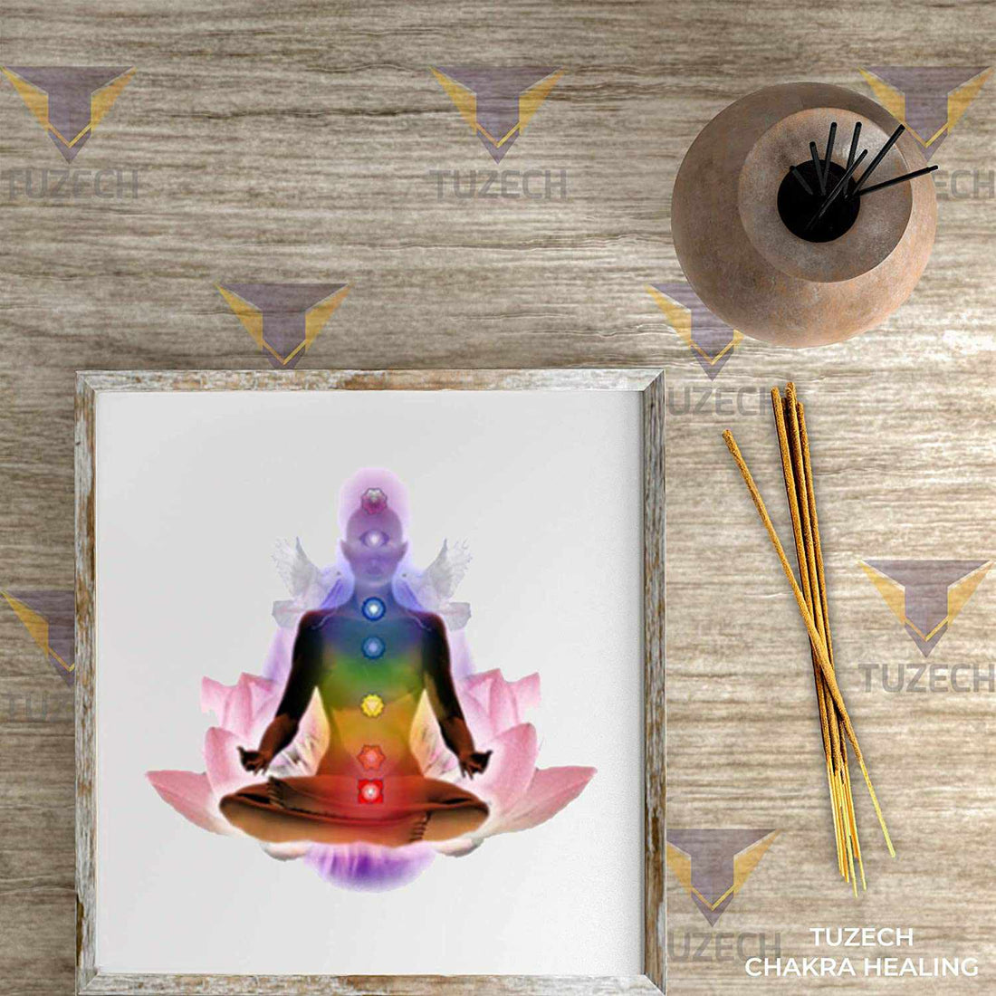 TUZECH Natural Incense Sticks for Meditation Yoga Relaxation Healing Cleanse & Purify Hand Rolled Incenses with Natural Bamboo-Tuzech store