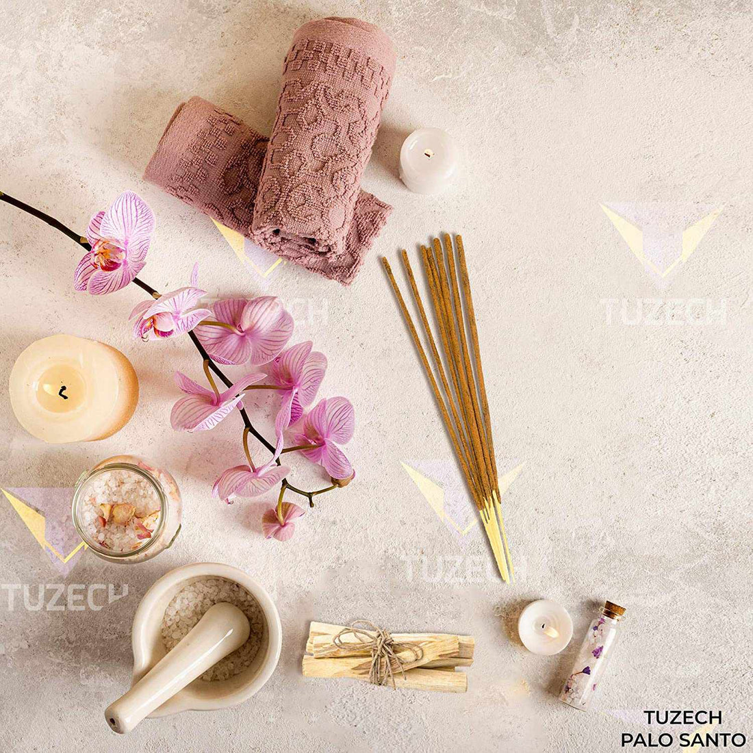 TUZECH Natural Incense Sticks for Meditation Yoga Relaxation Healing Cleanse & Purify Hand Rolled Incenses with Natural Bamboo-Tuzech store