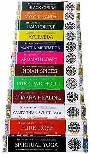 TUZECH Natural Incense Sticks for Meditation Yoga Relaxation Healing Cleanse & Purify Hand Rolled Incenses with Natural Bamboo-Tuzech store
