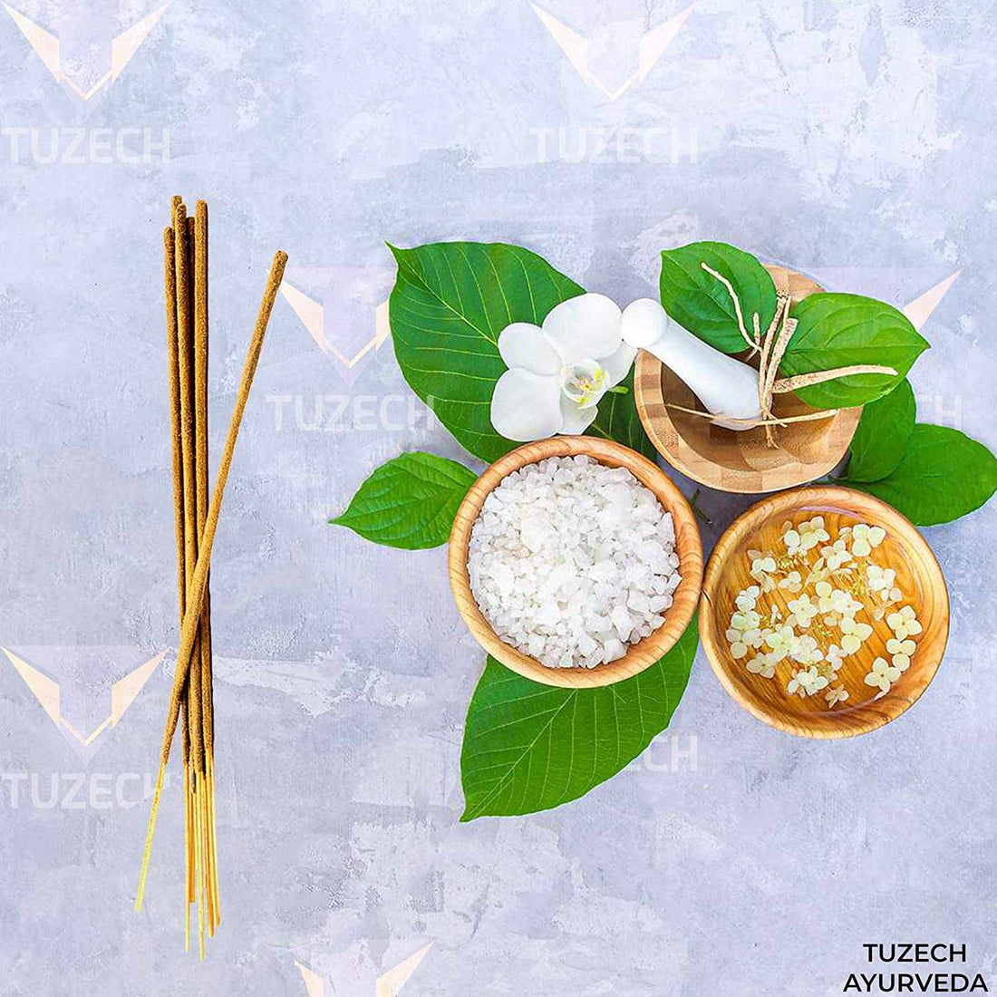 TUZECH Natural Incense Sticks for Meditation Yoga Relaxation Healing Cleanse & Purify Hand Rolled Incenses with Natural Bamboo-Tuzech store