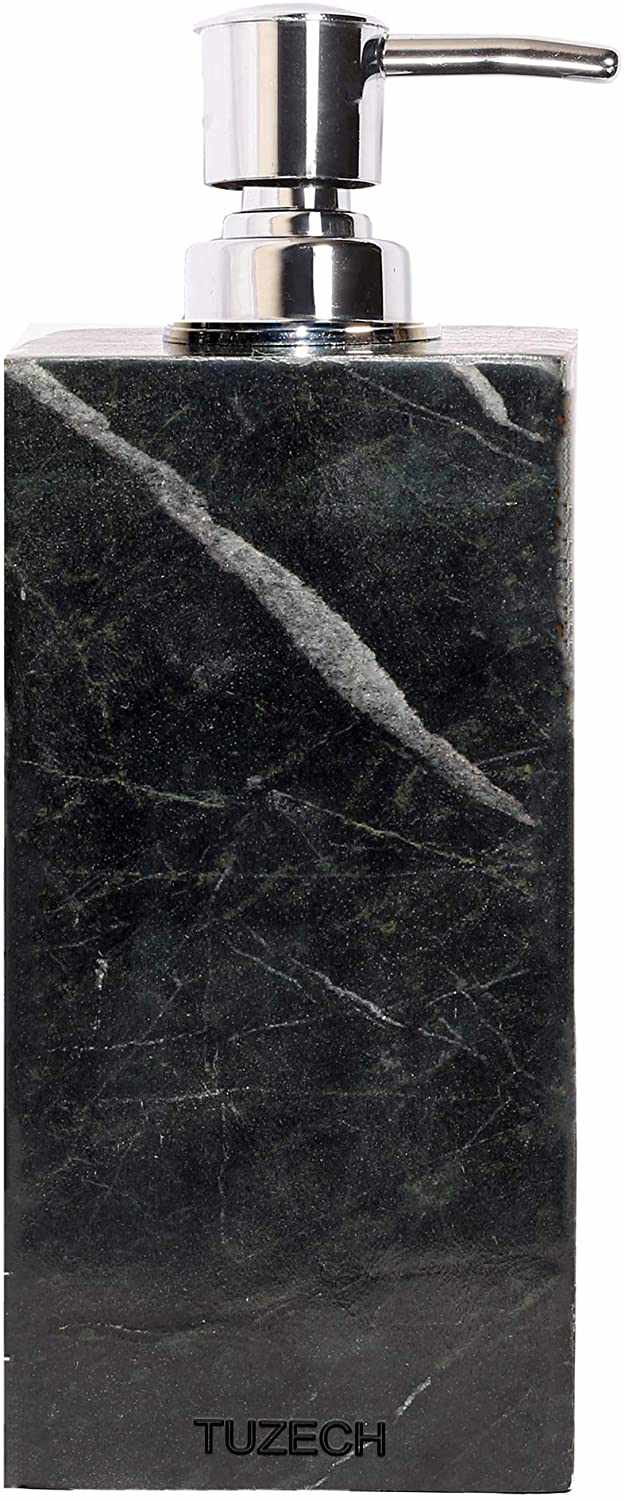 TUZECH Natural Marble Liquid Hand sanitizer Soap Dispenser - Shower Soap, Detergent, Lotion, Shampoo And Gel Dispenser - Rustproof Pump | Ideal for Bathroom Kitchen - 200 ml-Tuzech store