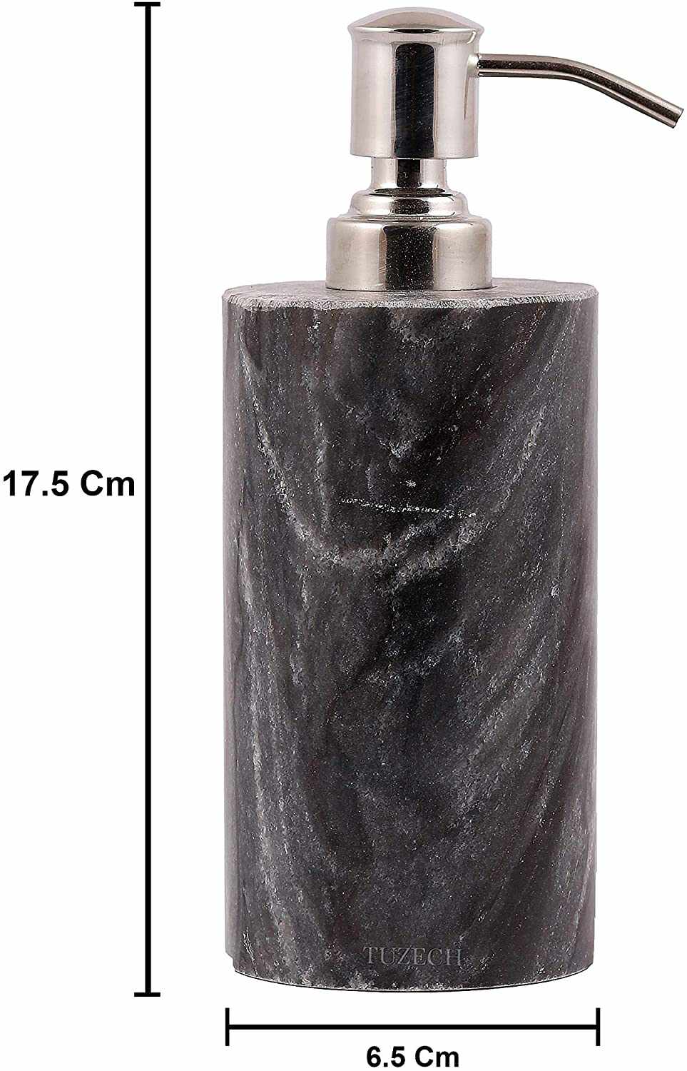 TUZECH Natural Marble Liquid Soap sanitizer Dispenser/Marble Shower Lotion Dispenser/Gel/Liquid Shampoo Lotion Dispenser Made of Genuine Indian Marble Home Décor Bathroom & Kitchen-Tuzech store