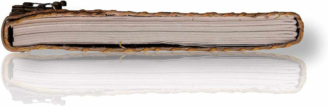 TUZECH Seven Chakra Medieval Stone Embossed Handmade Jumbo Leather Journal Book of Shadows Notebook Office Diary College Poetry Sketch 22 Inches-Tuzech store