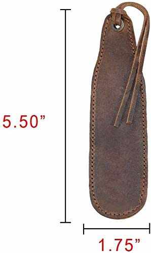 Tuzech Handmade Leather Bookmark, Page Marker for Book Lovers, Page Turners, Travel Readers, Literature Fans, Book Club Gifts - Brown Color (5.50x1.75 Inches)-Tuzech store