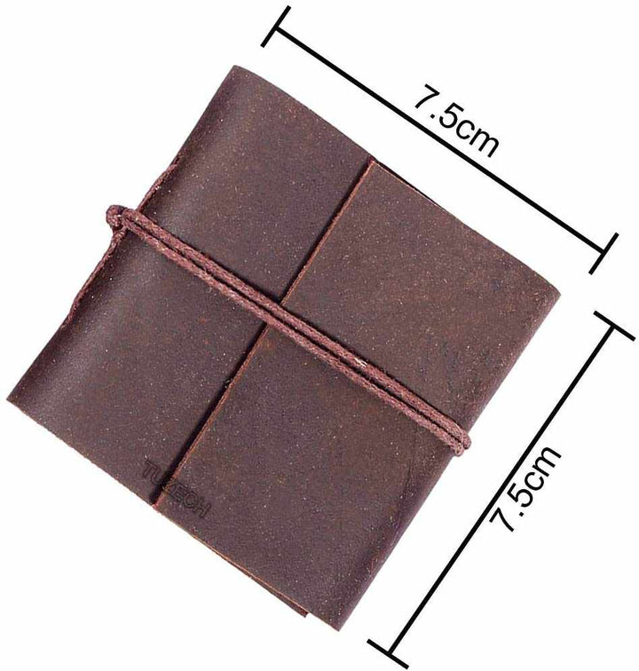 Tuzech Handmade Leather Set of 4 Mini Scrapbook Notebook Diary Blank Unlined Diary For Office||Artist|| Architect||Restaurants Vintage Journal for Men and Women-Tuzech store