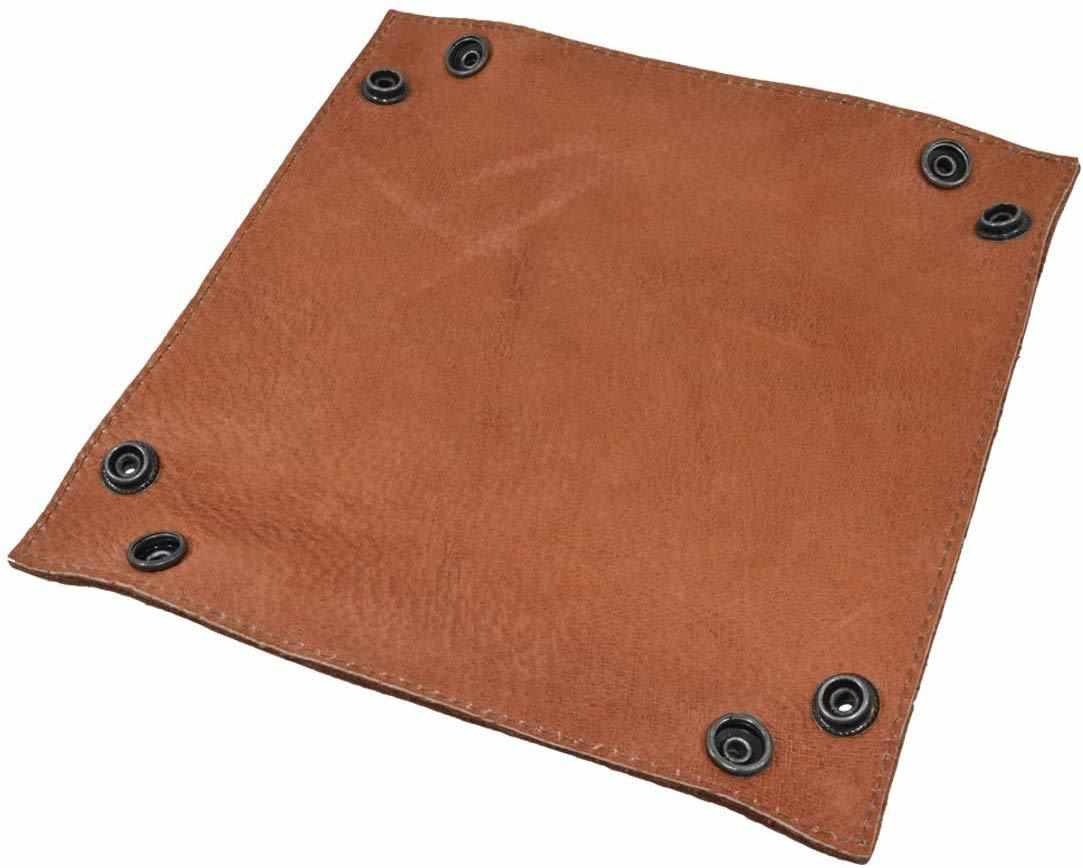 Tuzech Leather Catchall, Change Key Wallet, Coin Box, Tray Personal Items, Storage Valet, Brass Metal Snaps, Home & Travel Essentials Handmade-Tuzech store