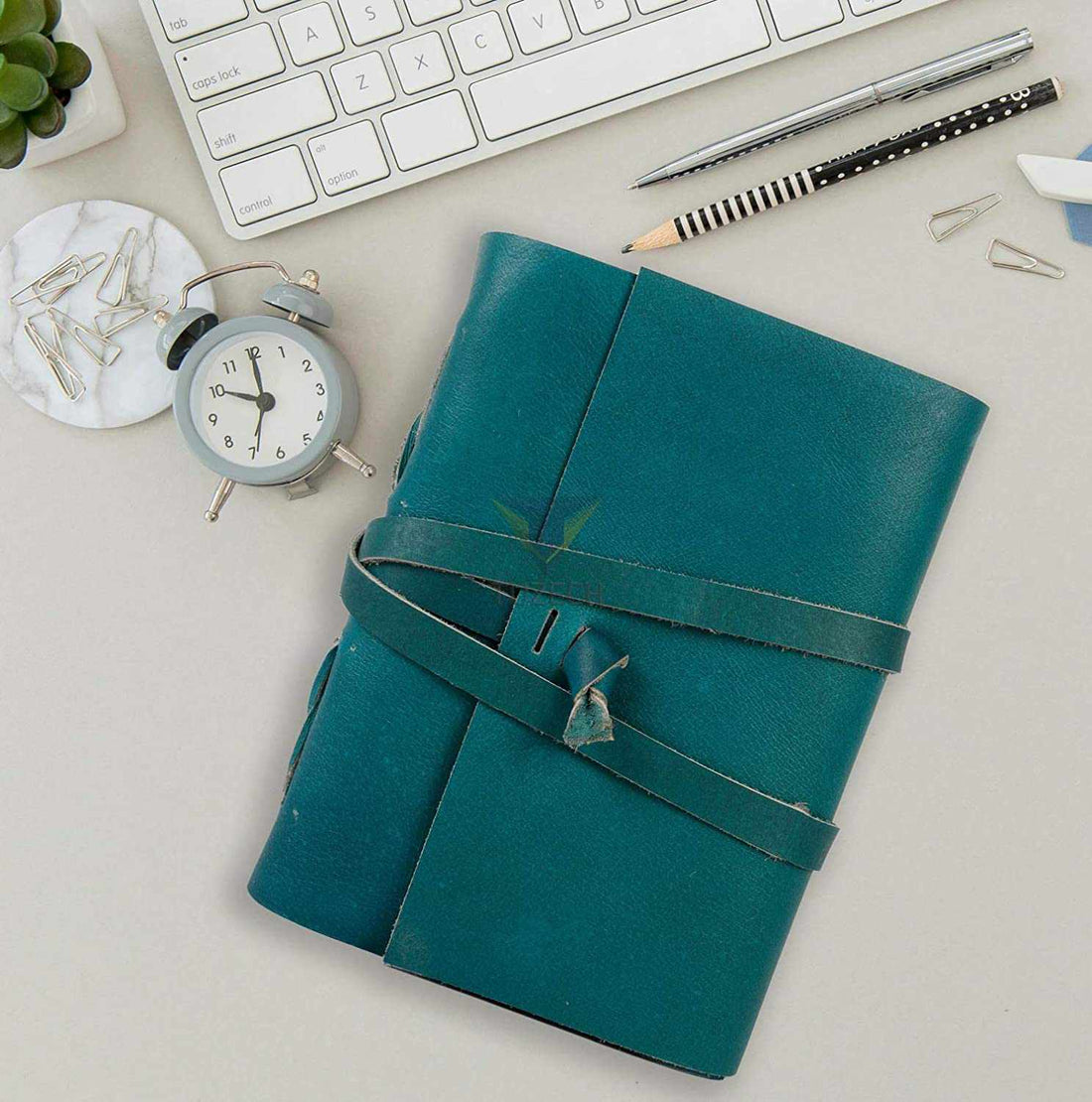 Tuzech Leather Journal Writing Notebook Antique Handmade Leather Bound Daily Notepad for Men/Women Unlined Paper for Art Sketchbook Travel Diary to Write in 7 Inches-Tuzech store