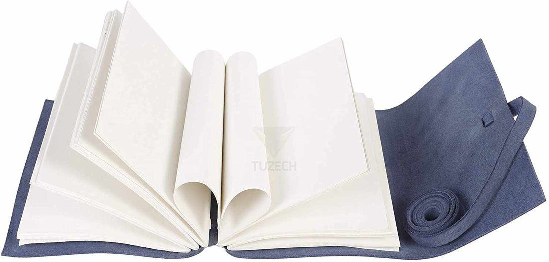 Tuzech Leather Journal Writing Notebook Antique Handmade Leather Bound Daily Notepad for Men/Women Unlined Paper for Art Sketchbook Travel Diary to Write in 7 Inches-Tuzech store