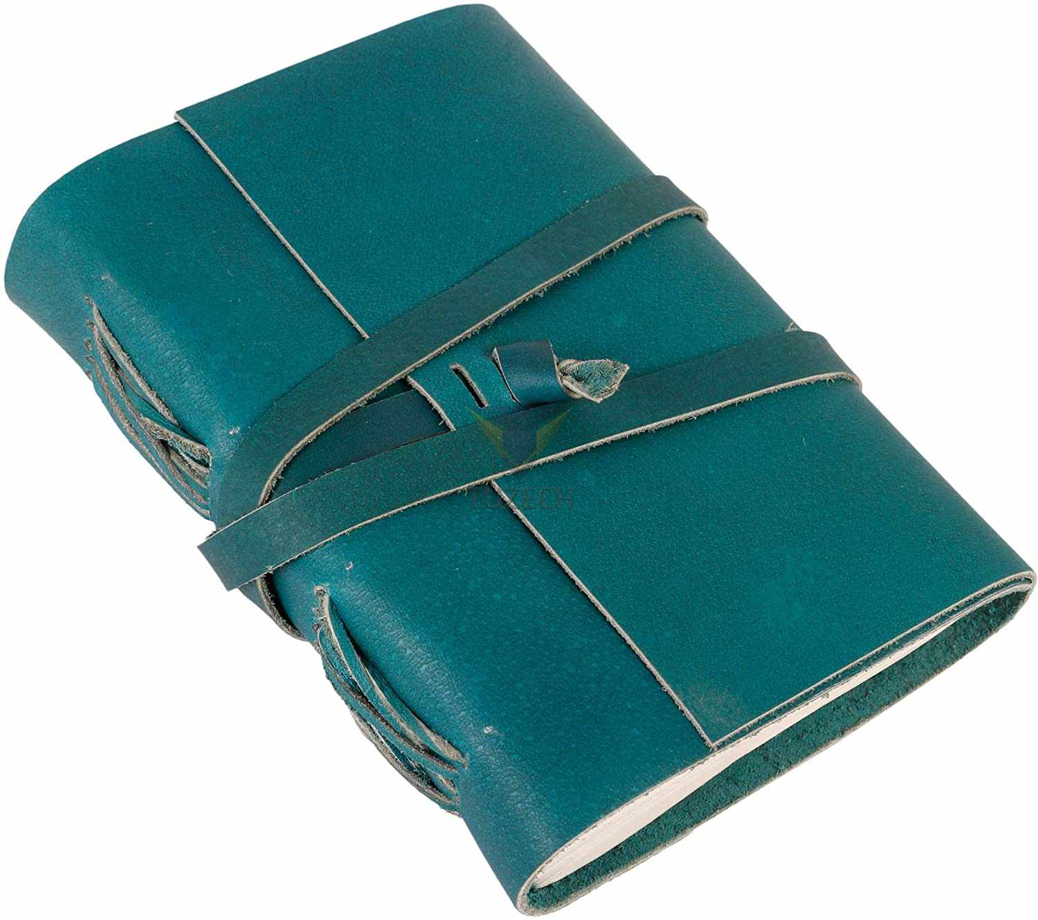 Tuzech Leather Journal Writing Notebook Antique Handmade Leather Bound Daily Notepad for Men/Women Unlined Paper for Art Sketchbook Travel Diary to Write in 7 Inches-Tuzech store