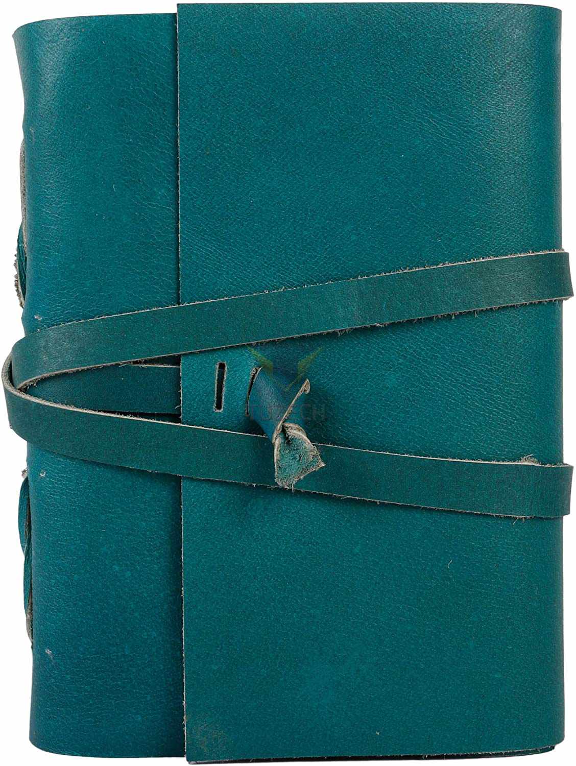 Tuzech Leather Journal Writing Notebook Antique Handmade Leather Bound Daily Notepad for Men/Women Unlined Paper for Art Sketchbook Travel Diary to Write in 7 Inches-Tuzech store