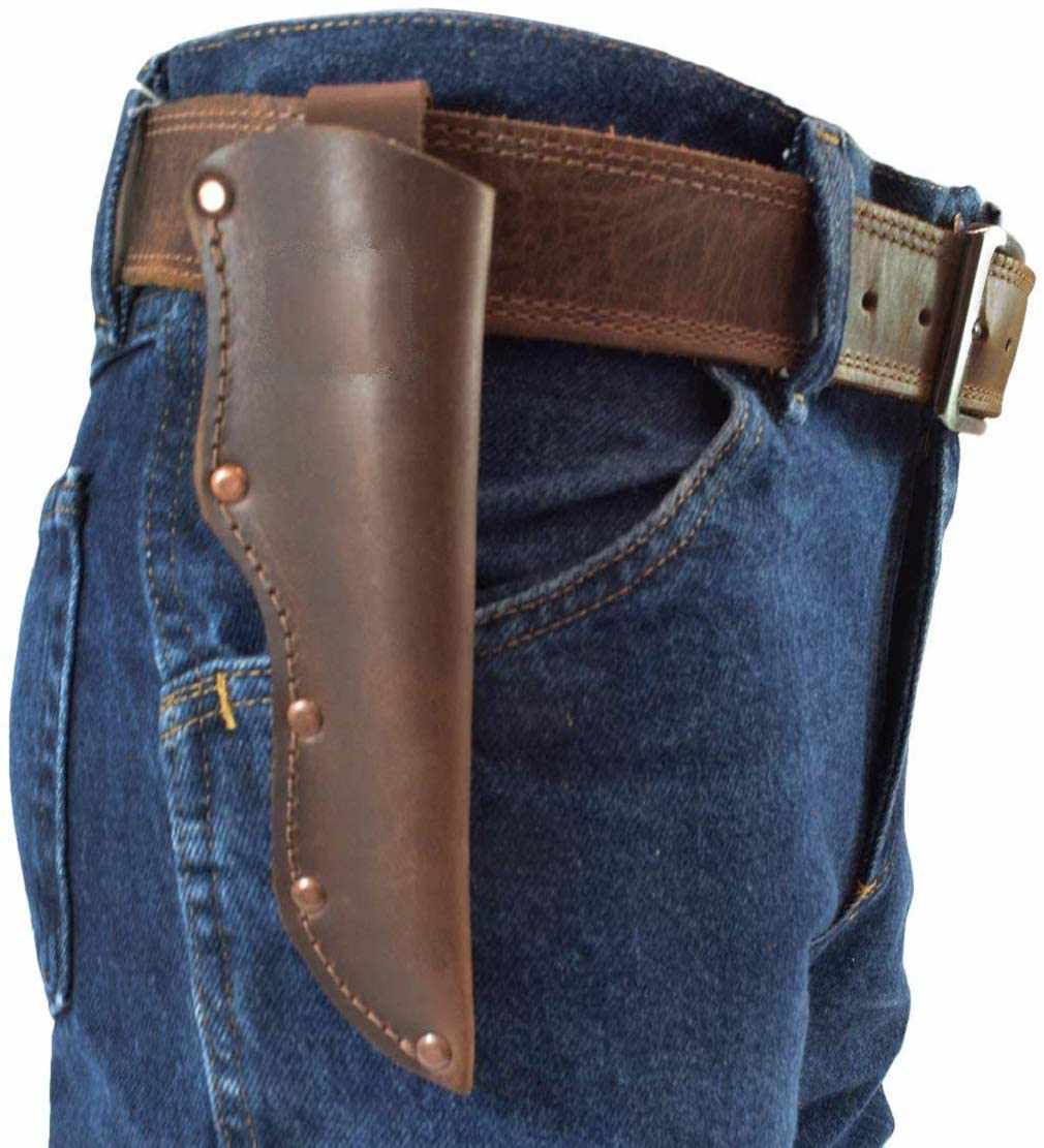 Tuzech Leather Mora Knife Sheath w/Belt Loop Handmade Knives Blade Hunting Knife Sheath Case Pouch (Brown)-Tuzech store