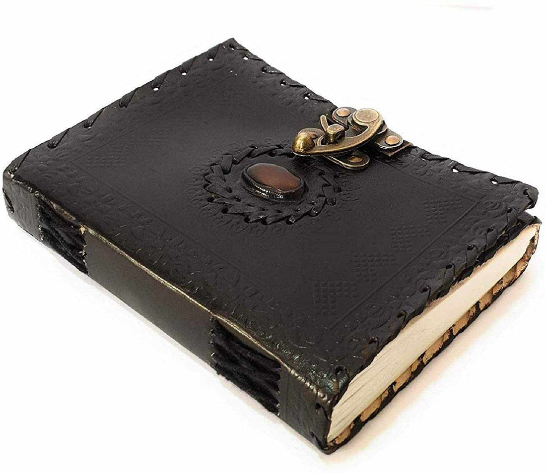 Tuzech Leather Travel Writing Journal Handmade -Leather Diary Vintage Unique for Men Women Kids | Used in Home School Office 7 Inches-Tuzech store