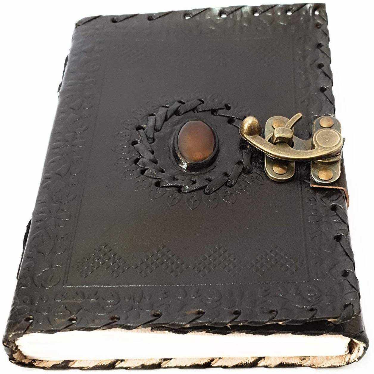 Tuzech Leather Travel Writing Journal Handmade -Leather Diary Vintage Unique for Men Women Kids | Used in Home School Office 7 Inches-Tuzech store