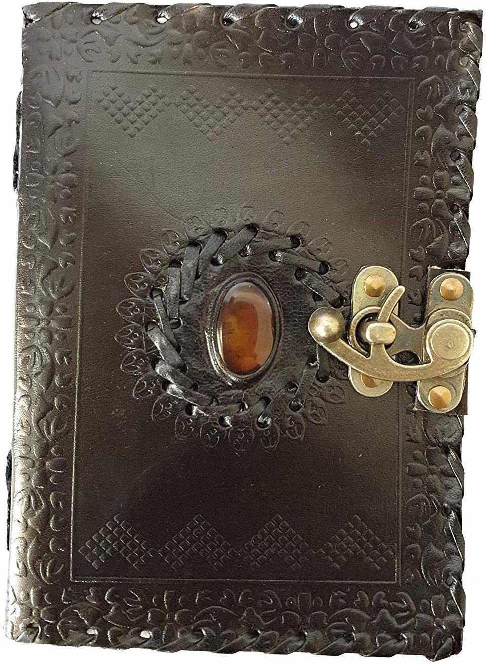 Tuzech Leather Travel Writing Journal Handmade -Leather Diary Vintage Unique for Men Women Kids | Used in Home School Office 7 Inches-Tuzech store