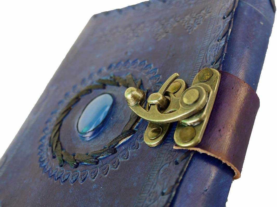 Tuzech Leather Travel Writing Journal Handmade -Leather Diary Vintage Unique for Men Women Kids | Used in Home School Office 7 Inches-Tuzech store