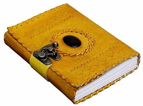 Tuzech Leather Travel Writing Journal Handmade -Leather Diary Vintage Unique for Men Women Kids | Used in Home School Office 7 Inches-Tuzech store