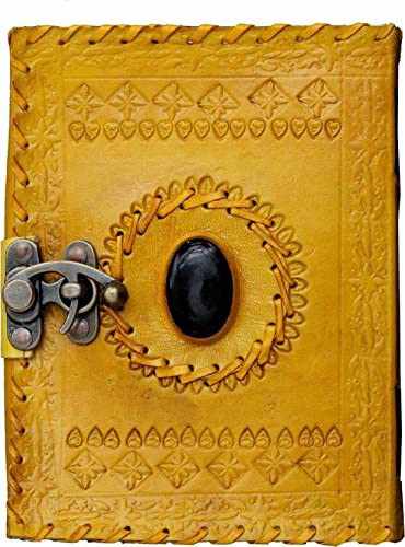Tuzech Leather Travel Writing Journal Handmade -Leather Diary Vintage Unique for Men Women Kids | Used in Home School Office 7 Inches-Tuzech store