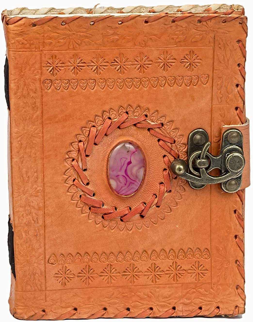 Tuzech Leather Travel Writing Journal Handmade -Leather Diary Vintage Unique for Men Women Kids | Used in Home School Office 7 Inches-Tuzech store