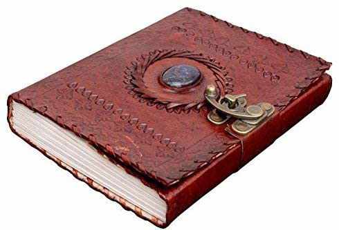 Tuzech Leather Travel Writing Journal Handmade -Leather Diary Vintage Unique for Men Women Kids | Used in Home School Office 7 Inches-Tuzech store