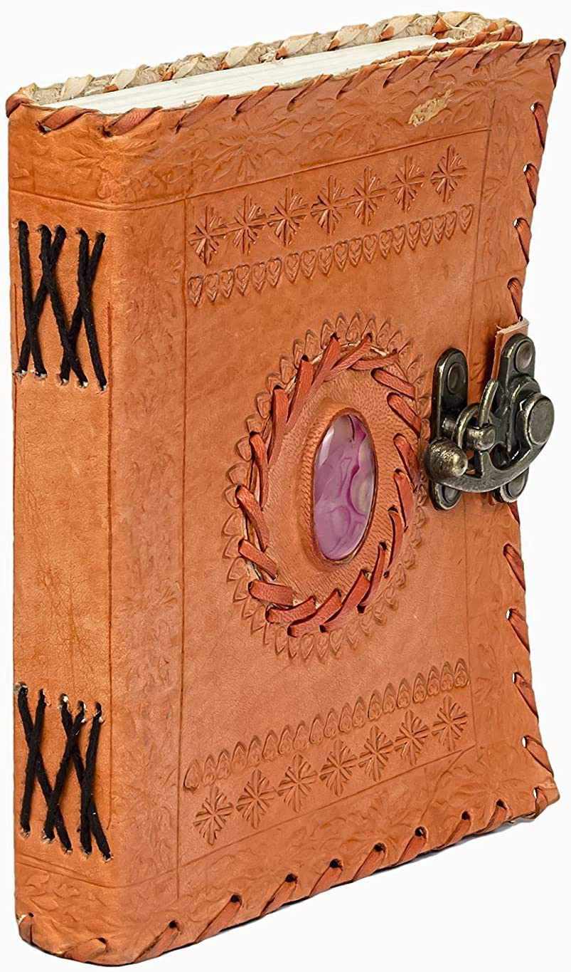 Tuzech Leather Travel Writing Journal Handmade -Leather Diary Vintage Unique for Men Women Kids | Used in Home School Office 7 Inches-Tuzech store