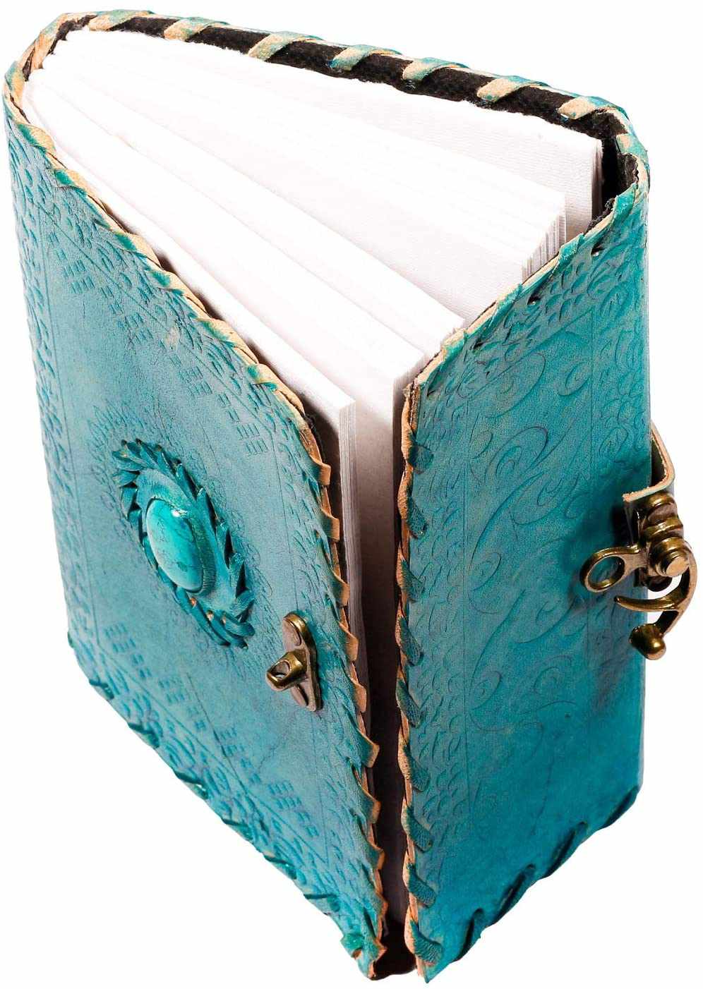 Tuzech Leather Travel Writing Journal Handmade -Leather Diary Vintage Unique for Men Women Kids | Used in Home School Office 7 Inches-Tuzech store