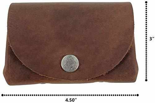 Tuzech Leather Vintage Money Case Bag Snap On Pouch Wallet Change Holder & Card Organizer Accessories, Handmade-Tuzech store