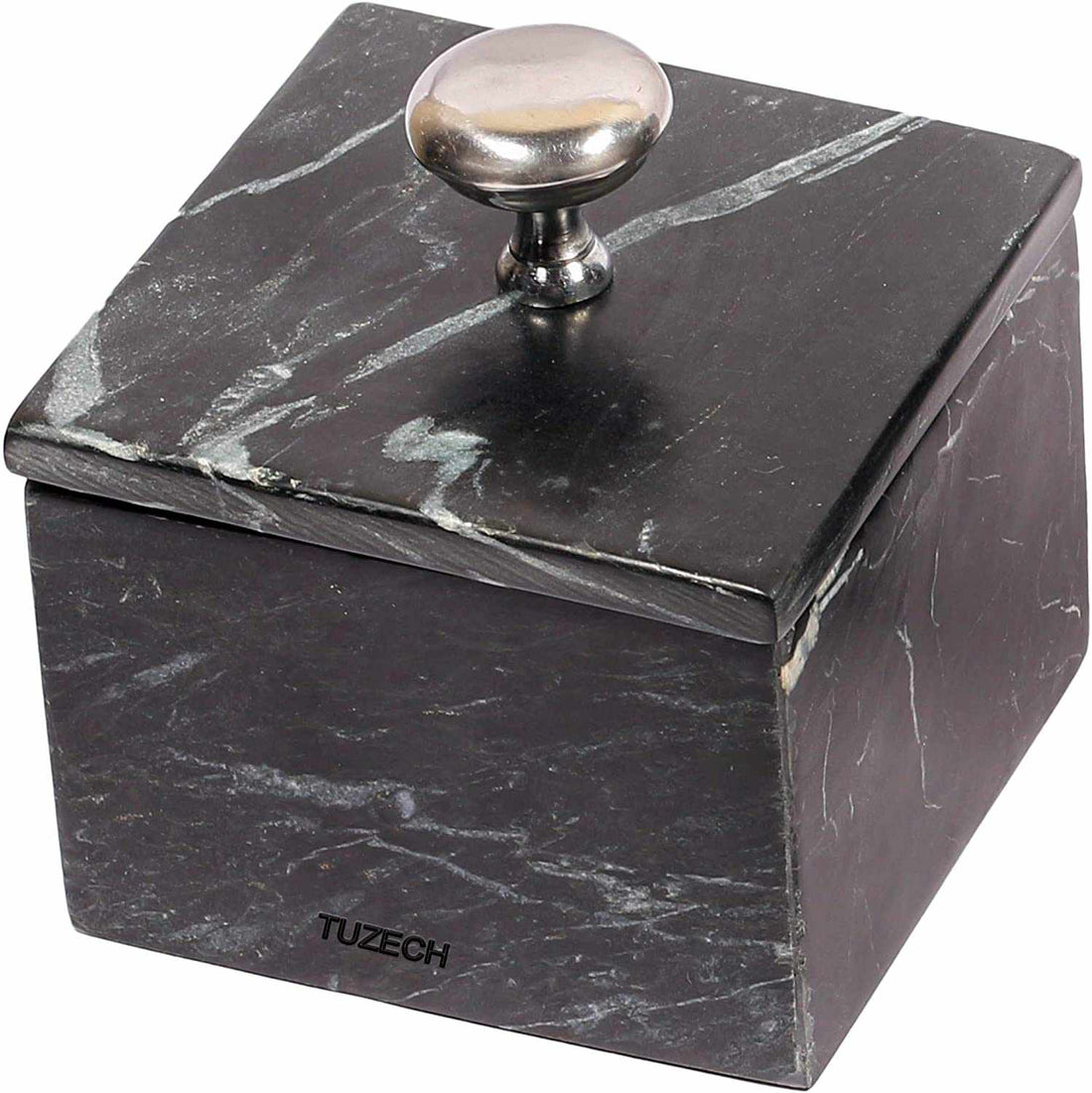 Tuzech Marble Bathroom Accessory Set Made from Natural Stone - Bath Accessories Set of 4 Includes sanitizer Soap Dispenser, Toothbrush Holder, Tumbler and Soap Dish (Grey)-Tuzech store