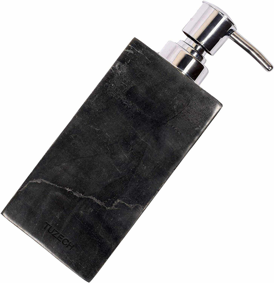 Tuzech Marble Bathroom Accessory Set Made from Natural Stone - Bath Accessories Set of 4 Includes sanitizer Soap Dispenser, Toothbrush Holder, Tumbler and Soap Dish (Grey)-Tuzech store