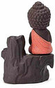 Tuzech Meditating Monk Buddha Smoke Back Flow Incense Holder Decorative Showpiece (Free Incense 10 Piece)-Tuzech store