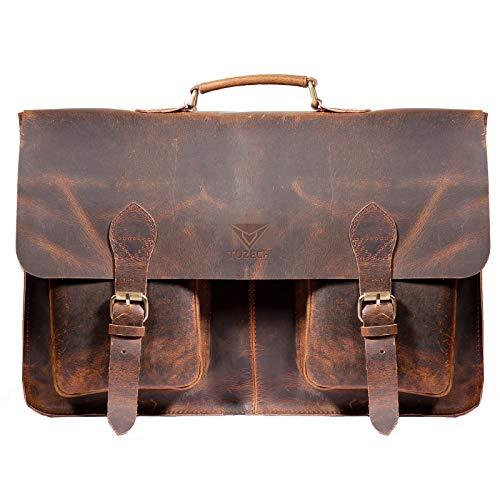 Vintage Handmade Leather Messenger Bag Laptop Briefcase Computer Satchel Bag for Men-Tuzech store