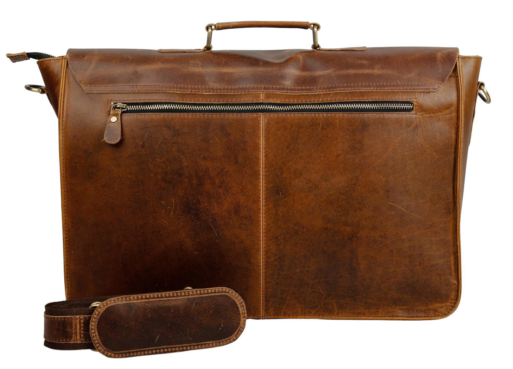 Vintage Handmade Leather Messenger Bag Laptop Briefcase Computer Satchel Bag for Men-Tuzech store