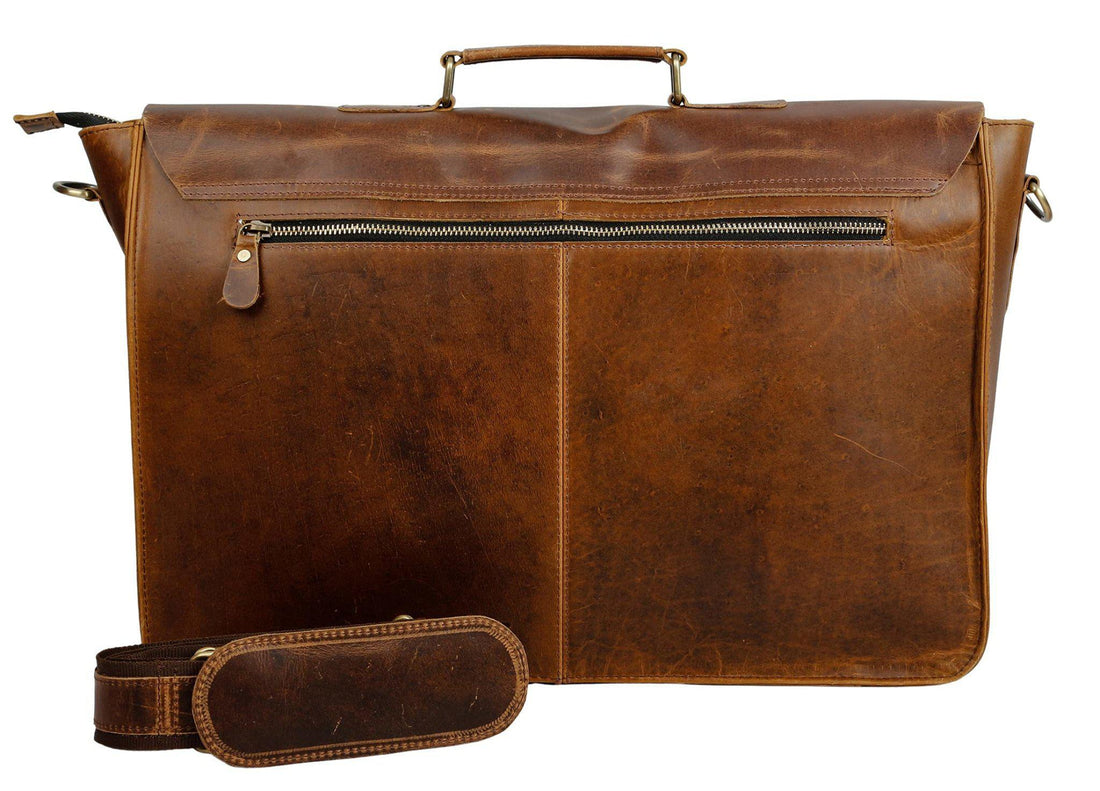 Vintage Handmade Leather Messenger Bag Laptop Briefcase Computer Satchel Bag for Men-Tuzech store